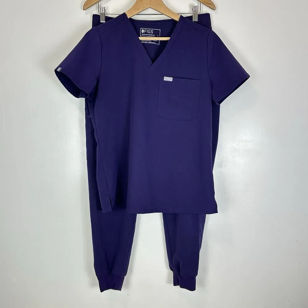 Figs Purple Jam Scrub Set M/S Medical Workwear Athleisure Minimalist Nurse - Picture 2 of 16